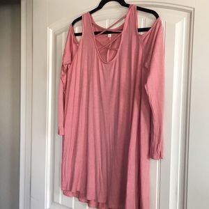 Long sleeve cold shoulder top